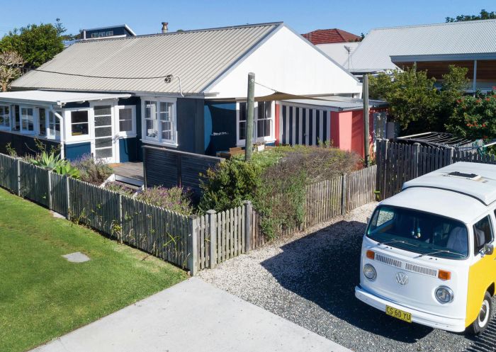 Avalon Cottage, Currarong Exterior view of beachouse with Kombi van at Avalon Cottage, Currarong