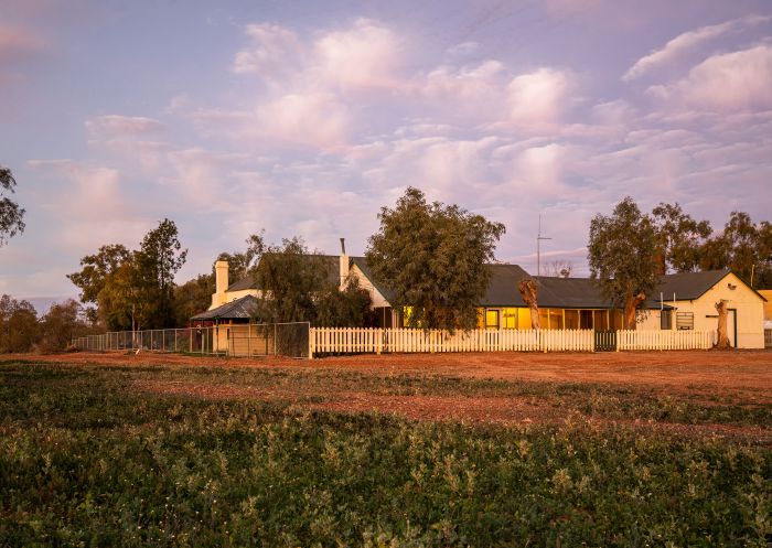 View of the Mount Wood Homestead at dusk, Sturt National Park